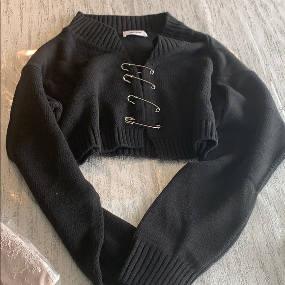 safety pin cardigan